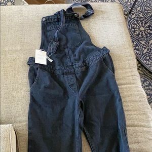 Denim maternity overalls